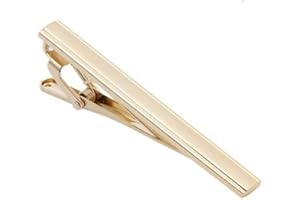 Bamboopack Men's Tie Clip Classic Tie Bar Necktie Bar Pinch Clip Busincess Tie Bar Tie Accessories for Business Wedding Gift (Gold)