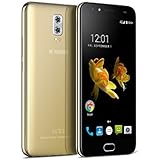 M-HORSE Power 2 4G 6000mAh Smartphone Ohne Vertrag 2GB RAM + 16GB ROM Rear Dual Kameras (8MP+2MP) / Frontkamera 5MP 5.5 Zoll HD IPS Bildschirm Dual SIM mit Frontblitz Fingerabdruck 5G Wifi - Gold
