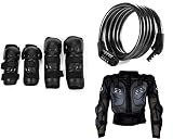 Auto Pearl Premium Quality Bike Accessories Combo of Fox Motorcycle Riding Knee and Elbow Guard (Black, Set of 4). & Cable Lock For Bicycle/Bike/Helmet/Luggage etc. & Fox Riding Gear Body Armor Protective Jacket For Bike - Black -Large. RS.1887 (49.00% Off) - Amazon
