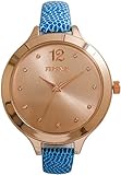 ferenzi Damen-Armbanduhr Armband Blau und Gehäuse Rosa Gold – fz14202