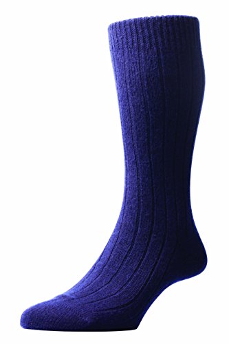 Preisvergleich Produktbild Luxuriöse Kaschmir-Socken für Herren - Marineblau - In England hergestellt - perfekt für zuhause, zum Schlafen oder auf Reisen von Masters of Mayfair