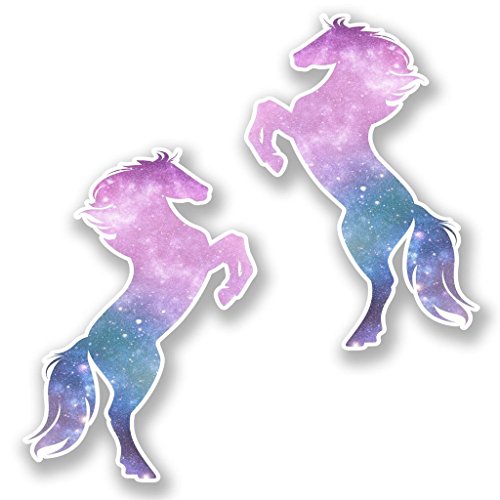 2 x Prancing Stars Pferd Vinyl Aufkleber Aufkleber Laptop Reise Gepäck Auto Ipad Schild Fun # 6431 - 20cm/200mm Wide