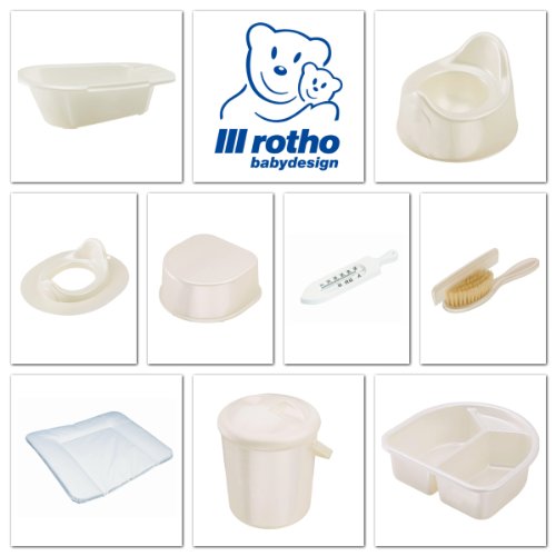 Rotho Babydesign Bella Bambina Badewanne (Farbton „Blue Pearl“) - 4