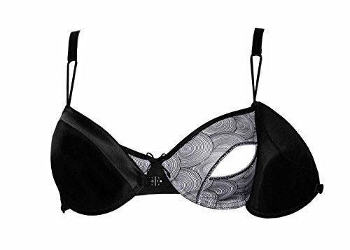 Mammae Black Balance Underwired/Padded Nursing Bra for Discreet Breastfeeding (34D)