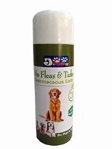 JiMMy Pet Products No Fleas & Ticks Powder for Dogs & Puppies 100% Natural Based on Diatomaceous Earth & Neem 150 GM Pack