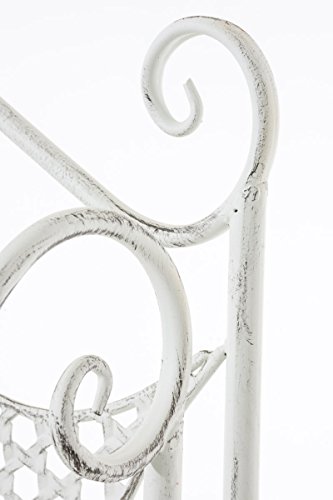 CLP Metall-Standregal ANIKA, Landhaus-Stil, 4 Böden, ca. 150 x 60 x 30 cm antik-weiß - 5