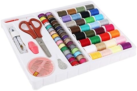 100-in-1 Essential Sewing Tools Kit Needlework Box Set for Domestic Sewing Machine Sewing Kit Thread Needle Tape Scissor Thimble Set