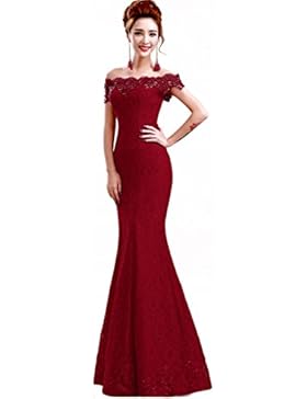 Babyonline® Damen Etui Lang Meerjungfrau Off Shoulder Abendkleider Ballkleid Kleider