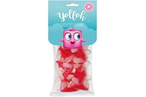YOLLOH - Sachet Bonbon Vampire - Sans Gelatine - 320012 - Rouge - Cola - Tendres - 1 sachet de 120 Gr - Anniversaire - Enfant - Adulte - Dent