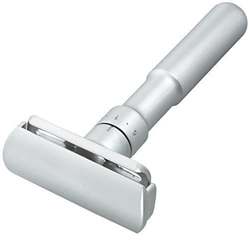 Merkur - Rasoio di sicurezza regolabile, cromato opaco