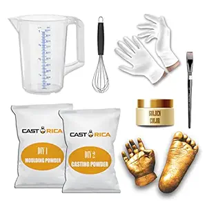 SODEE Hand Casting Kit - Baby Foot Printing Kit - Casting Kit for Hand Casting - Baby Casting Kit - Kit for Infant Hand & Foot Mold (Molding Powder 300gm, Casting Powder 500gm)