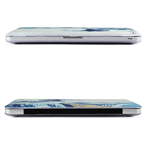 iDOO MacBook Schutzh  lle   Hard Case Cover Laptop H  lle  F  r MacBook Pro 13 Zoll     mit CD-Laufwerk  A1278  - matt  Die gro  e Welle vor Kanagawa