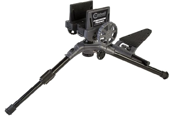 Caldwell Precision Turret Rest with Adjustable Ambidextrous Swivel Design and Detachable Magazine Rest with Pistol Grip Attachment for Rifles, Shot Stabilization, and Target Shooting