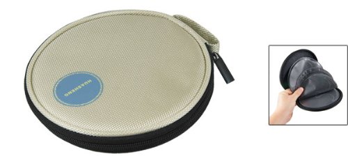 sourcingmap® Beige Nylon 10 Blätten 20x CD DVD Tragetasche Hülle Case Etui Aufbewahrung Box - 2