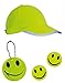 Produktbild Kleines Set, bestehend aus: 1 x Sicherheits - Kappe + 2 x Sicherheitsaufkleber SMILE + 1 x Sicherheitsanhänger für Schulranzen / Taschen usw - reflektierend - signalgelb