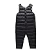 Produktbild URSING Daunenhose Baby Mädchen Jungen Daunenjacke kinder Winterjacke Daunenmantel Unisex Super Süß Daunen Mantel Herbst Winter Warm Kinder Kleider Overall Jumpsuit 1-3 Jahre alt (110CM, Schwarzes)