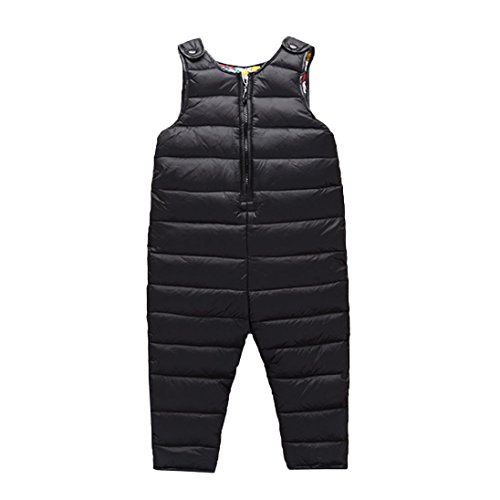 Preisvergleich Produktbild URSING Daunenhose Baby Mädchen Jungen Daunenjacke kinder Winterjacke Daunenmantel Unisex Super Süß Daunen Mantel Herbst Winter Warm Kinder Kleider Overall Jumpsuit 1-3 Jahre alt (110CM, Schwarzes)
