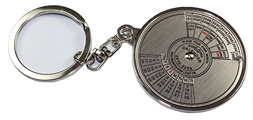 FCS 50 Years Calendar Key Ring Chain Keyring Key Chain-Silver FCS-KC-135