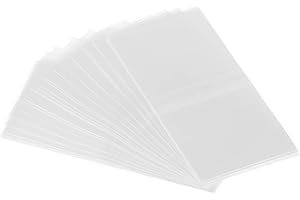 PATIKIL 98x50mm Perforado Retráctil Bandas, 250 Paquete PVC Calor Retráctil Envoltura Banda Ajuste Tapa Diámetro 2.28 a 2.4 Pulgadas para Frascos Latas, Trasparente