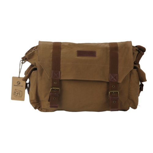 Koolertron Sac de cam  ra Sacoche de voyage Etui En Toile Sac d   paule Canvas d appareil photo reflex DSLR Sac    bandouli  re pour Appareil Photo R  flex DSLR SLR Canon Nikon Sony Olympus etc  Jaune 