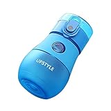 Diseño a prueba de fugas. Sin fugas. Sin olor. Botella de agua deportiva sin desgaste, funda aislante, tapa con cierre seguro, diseño a prueba de fugas, etiquetada con un botón de vertido abierto y cerrado para asegurar que no haya fugas, incluso esta botella de agua se gira hacia abajo, evita que se abra.