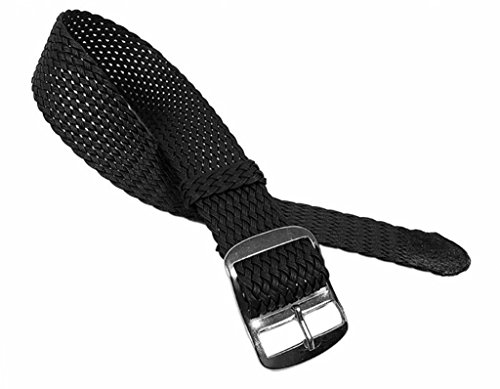 Minott Ersatzband Uhrenarmband Perlon / Textil Durchzugsband Schwarz 521, Stegbreite:20mm Minott Ersatzband Uhrenarmband Perlon / Textil Durchzugsband Schwarz 521, Stegbreite:20mm