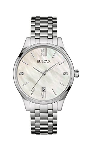 Bulova Damen-Armbanduhr Diamond Analog Quarz 96S161 Bulova Damen-Armbanduhr Diamond Analog Quarz 96S161