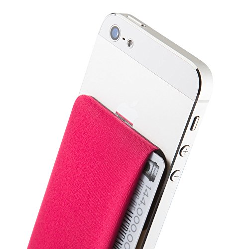 Sinjimoru Tarjetero Adhesivo para iPhone y Android. Sinji Pouch Side, Pink.