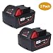 Produktbild LYPULIGHT 2 Stück 18V 5,0Ah Ersatzakku Werkzeugakkus für Milwaukee Akku M18 Li Ion Werkzeugakkus 18V XC Red Lithium M18 M18B 48-11-1820 48-11-1850 48-11-1828 48-11-1815 2601 2610 2611 2620 2630 2650