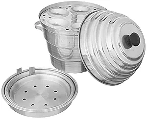 Aluminum Multi Purpose Cooker with 3 plates Idli & 2 plates Dhokla