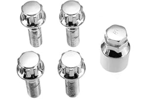 Viviance M12 x 1,5 Aluminum Alloy Wheel Bolt Reifen Anti-Diebstahl-Schrauben-Nuss Für B-MW 1 3 5 Series E46 E90 E91 E92 E93 Re-nault Megane Laguna Master Trafic Clio Vaux-hall Astra Corsa Combo Zafira