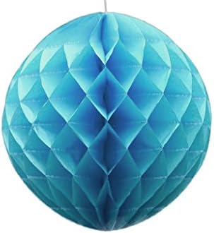 Wedding Decor Tissue Paper Honeycomb Hanging Balls Wedding Recept‭ion Decoration Christmas Festival Birthday Baby Shower Bridal Shower by KTLShop (4" (10cm), Baby Blue)