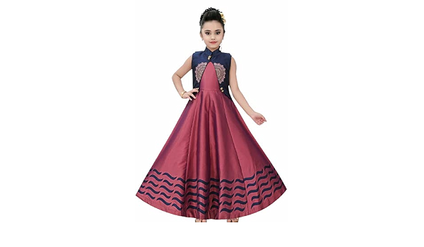 Long gown for kids with seperate short 