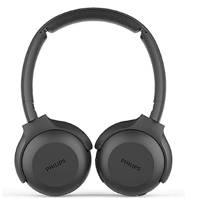 PHILIPS AUDIO Casque d'écoute Philips on UH202BK/00 Bluetooth on Ears (sans Fil, 15 Heures de Batterie, Oreillettes Souples, Microphone, Pliable) Noir