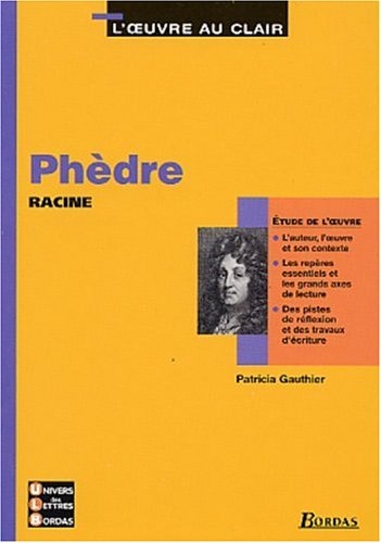 Download Phèdre - Etude de l'oeuvre