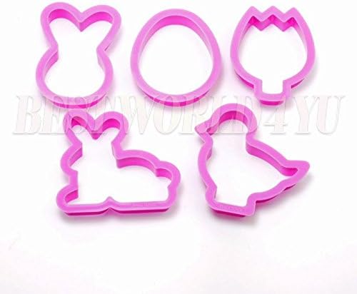 Easter Themed Cake Chocolate Mould Bunny Egg Baking Cookie Cutters Fondant Tool (Purple Mould)