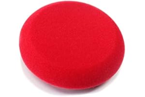 DETAILERS UNITED Premium 10cm (4-inch) Red Wax Applicator Pad – Soft, Non-Abrasive Foam for Even Car Wax, Polish & Sealant Application – Reusable, Washable & Perfect for Car, Bike & Boat Detailing & Shine