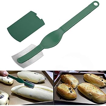 Brotmesser Mit Walnussgriff & 5 Klingen – Perfekt Zum Brot Schneiden & Muster In Teig Ritzen