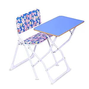 GettBoles Multipurpose Foldable Study Table Chair Desk Set for Kids, Blue