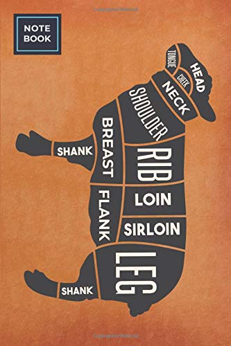 Notebook: ~ Blank Lined Ruled with Notes Section Box Notebooks and Journals ~ Butcher Lamb Edition