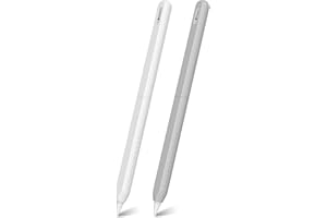 NIUTRENDZ 2 Pack Silicone Case for Apple Pencil 2nd Generation Case Cover Ultra Thin Protective Sleeve Accessories (White + Grey)