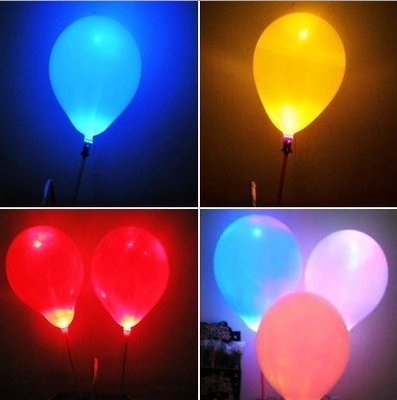 30 Mehrfarbig LED beleuchtete Luftballons leuchtende Luftballons Ballons für die Party, Geburtstag, Hochzeit, Festival und mehr