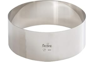 Decora 0063748 CERCLE EN ACIER INOXYDABLE Ø 18 X H 6 CM, INOX, Argent, 18 x 6 cm