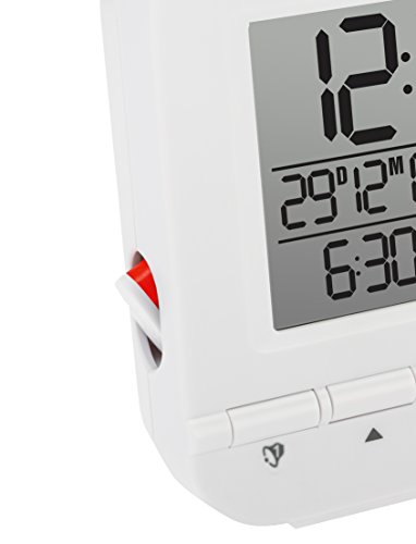 Bresser Funkwecker MyTime Easy mit zwei Weckzeiten und Innentemperaturanzeige, weiß - 4