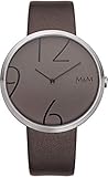 M&M Damen Analog Quarz Uhr mit Leder Armband M11881-526