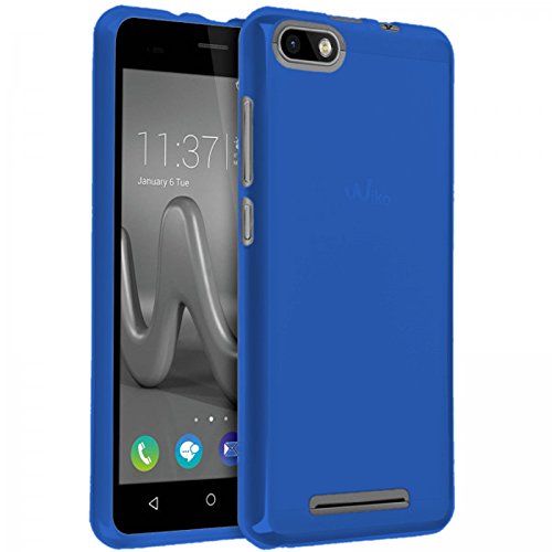 TBOC Pack  Funda de Gel TPU Azul   Protector Pantalla Vidrio Templado para Wiko Lenny 3  Funda de Silicona Ultrafina y Flexible  Protector de Pantalla Resistente a Golpes  Ca  das y Ara  azos 