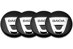 XGAGCF 4 Piezas Coche Rueda Centro Tapas Tapacubos Aluminio Buje Badge Pegatina, para Dacia Duster Logan Sandero Lodgy Stepway Mcv 56MM Auto Llantas Decorativa Emblema Cubierta Accesorios