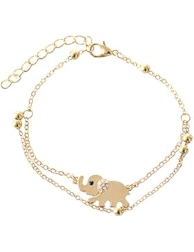 Fajewellery Elefanten Tier Perlen Armbänder Fußkettchen Armband Damen