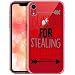Produktbild OOH!COLOR Handyhülle kompatibel mit iPhone XR Hülle Silikon transparent dünn Ultra Slim Silikon durchsichtig Bumper Schutzhülle Case mit Motiv Busted for Stealing Hearts (EINWEG)