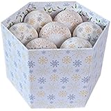 The Christmas Workshop 14 piezas 75 mm bolas de Navidad diseño de Decoupage